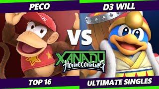 Homecoming 500 - Peco (Diddy Kong) Vs. D3_Will (Dedede) Smash Ultimate - SSBU