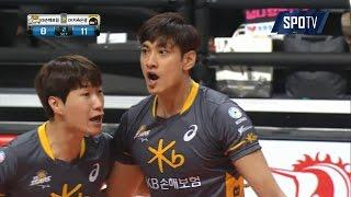 [프로배구] 권영민의 수비를 빛내는 김요한의 공격 (12.27)