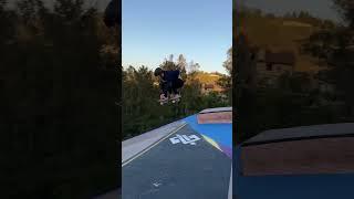 Heelflip melon on the mega ramp!  #skateboarding #megaramp #shorts