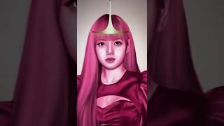 Drawing LISA as Princess Bubblegum| #shorts #Blackpink #Lisa #blackpinklisa #digitalart #fanart #art