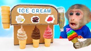 Koko Monkey in the story about the ice cream machine | Monkey coco  #monkeycoco #monkeybaby