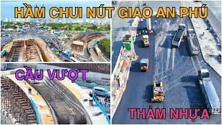 Hầm Chui Nút Giao An Phú Thảm Nhựa, Chuẩn Bị Thi Công Đoạn Còn Lại, Lắp Lan Can Sắt Đầu Hầm Chui