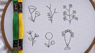 VERY VERY EASY LITTLE FLOWER HAND EMBROIDERY DESIGNS FOR BEGINNERS #embroidery