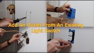 How To Add An Outlet From A Light Switch