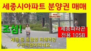 132.세종시 파라곤아파트 전용105b분양권 매매 그리고 가족사칭 카톡피싱 조심!