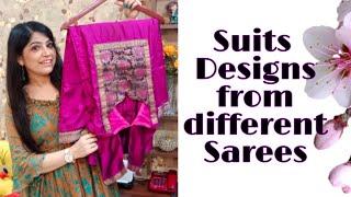 STITCHING PATTERNS part - 1| साड़ी से बनाए beautiful सूट | Boutique creation | fashion fusions