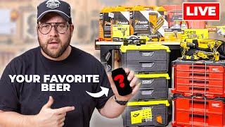 Testing Subscribers Favorite Beers & HUGE Tool + Table Giveaway  LIVE STREAM 