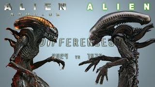 Differences between Xenomorph of 1979 vs Xenomorph of Romulus 2024