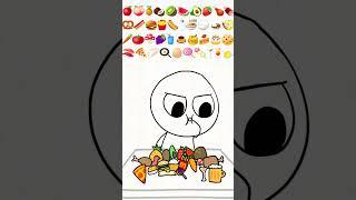 Food emoji challenge!! #shorts #animation