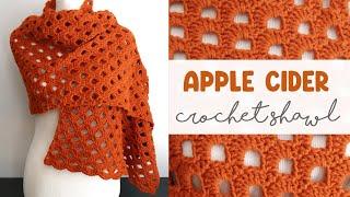 GORGEOUS Fall Shawl! (Apple Cider Crochet Shawl)