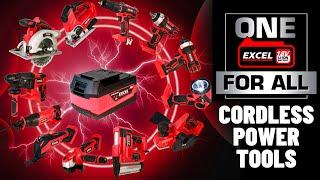 One Battery Fits All Cordless Power Tools - Excel Tools