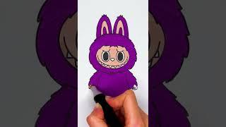 ⏪⏪ Reverse Play  Purple Labubu  #glitter #art #labubu #toy #color #trending