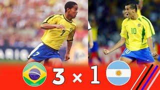 When Ronaldinho and Rivaldo Destroyed Argentina - Brazil vs Argentina 3-1 WC Qualification 2000 HD