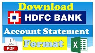 How to download hdfc bank statement through Net Banking in PDF & Excel Format