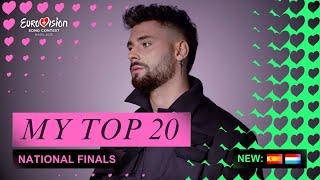  Eurovision 2025: My Top 20 (National Finals) | NEW: 