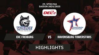 DEL2: EHC Freiburg vs. Ravensburg Towerstars I Highlights - 29. Spieltag | SDTV Eishockey