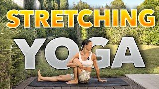 Vinyasa yoga stretching per tutto il corpo | lezione completa