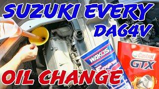 SUZUKI EVERY DA64V | ENGINE OIL CHANGE | Super digest | Japanese Kei-car VAN