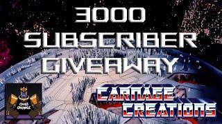 GIVEAWAY! 3000 Subscriber Giveaway - Carnage Creations #transformers