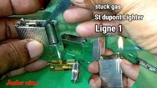 how to fix stuck gas on #st dupont lighter ligne1