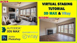 Real Estate Virtual Staging in 3d Max VRay | virtual staging home