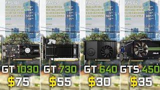 GT 1030 vs GT 730 vs GT 640 vs GTS 450 | GTA V