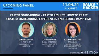 Saleshacker + Salesforce + Lucidworks + Ambition: Onboarding SDRs Webinar