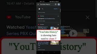 How to Delete All History on YouTube in mobile. #viral #youtube