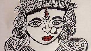 मंडला दुर्गा मां बनाने का आसान तरीका #नवरात्रिस्पेशल  #मां।   Mandala maa durga drawing idea 