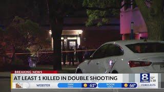 Man killed in double shooting after bar fight