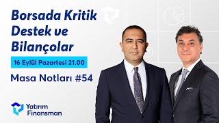 Masa Notları #54 I Borsada Kritik Destek ve Bilançolar