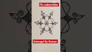 5×3 daily use dot kolam designs/beginners kolam/simple  kolam/Easy ra6/muggulu/poo kolam #shorts