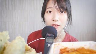 바삭한 튀김과 떡볶이 냠냠 먹는 소리 (&잡담) / ASMR Korean Fried food and Tteokbokki Eating Sounds