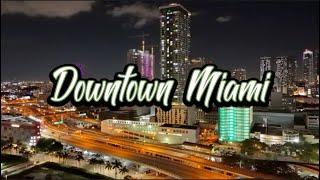 Downtown Miami Night with DJI Mini 4 Pro