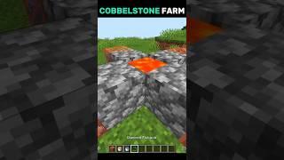 Effortless Cobblestone Farm Tutorial in Minecraft 1.21 #minecraft #shorts #cobblestonefarm #farm