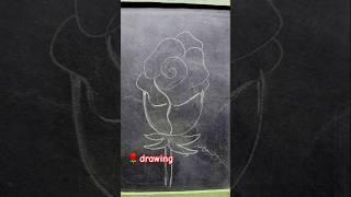 Easy rose drawing with blackboard #art#trending #rose #artmaster #love #creativetutorial #arthack