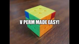 V Perm Made Easy! Full PLL Tutorial: Recognition & Execution (Rotationless) + AUF!