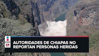 Cierran navegación en el Cañón del Sumidero por deslaves