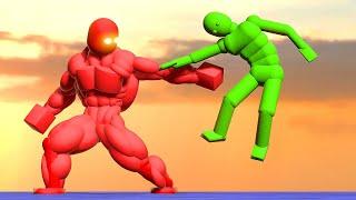 Powerful Superhero NPCs Fights the Smart AI! (with Active Ragdoll Physics)