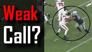 Controversial penalty takes away 82 yard TD | Las Vegas Raiders Vs Cleveland Browns