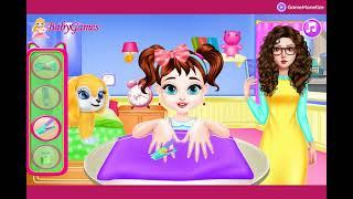 Mom And Taylor Washing Clothes babygames com