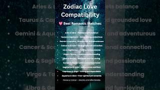  Zodiac Love Compatibility | Best Romantic Matches Based on Astrology #zodiac #horoscope