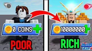 How to get A TON OF COINS FAST in Blade Ball...| Roblox Bladeball