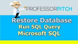 SQL -  Restore DB from Query