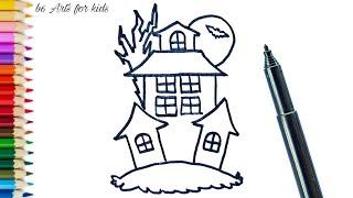 How To Draw A Haunted House