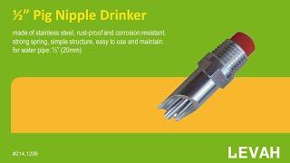 LEVAH - stainless steel pig nipple drinker, pig drinking nipple, pig nipple water drinker