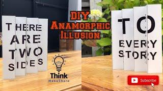 DIY Illusion Anamorphic Art Made From Aluminium Sheet