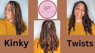 How To Do Mini Twists with Afro Kinky Bulk Human Hair Ft. QVR| Quick Beginner Friendly Tutorial