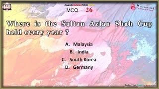 Where is the Sultan Azlan Shah Cup held every year , @rizvanbagharesearchcenter  , @Mazaa108