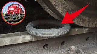INSANE Train Vs Tire Experiment! You Won’t Believe the Destruction  | TrainWheels 2025